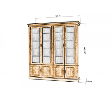 Библиотека 4-х дверная Флоренция Библиотека 4-х дверная Флоренция